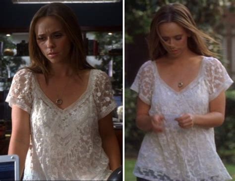 Ghost Whisperer Melinda Gordon Season Episode Off White Transparent Lace Top With Wide