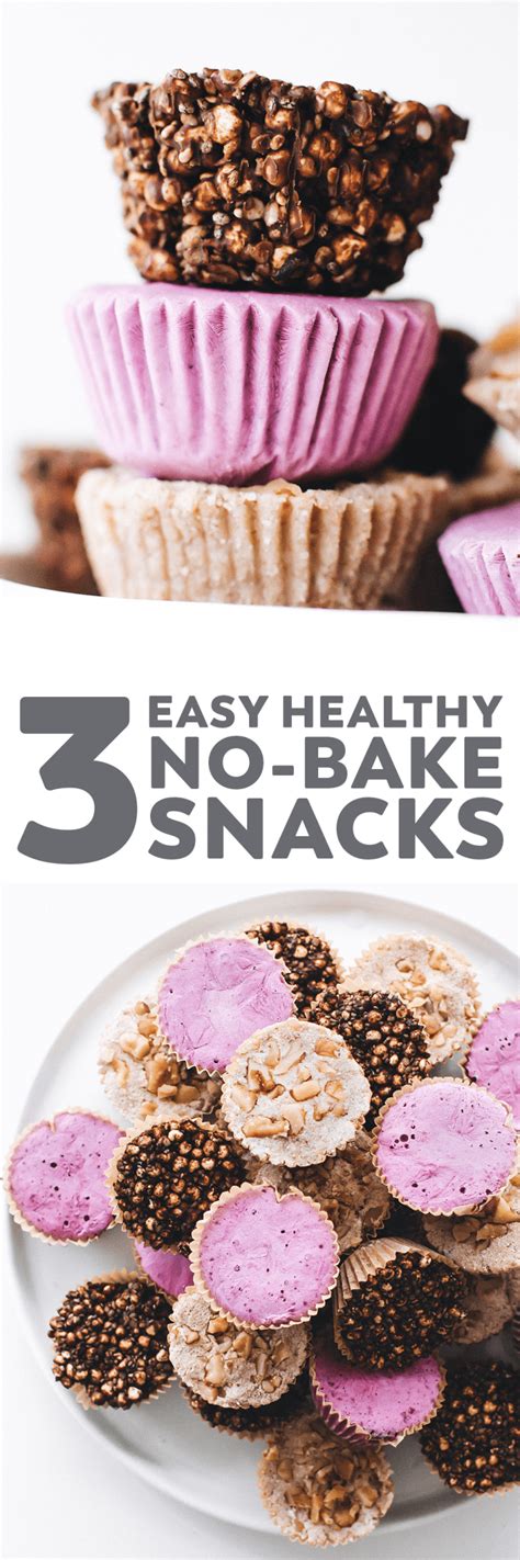 3 Easy Healthy No Bake Snacks Recipe Healthy Baking No Bake Snacks Snacks