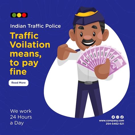 Premium Vector Banner Design Of Indian Traffic Police Template