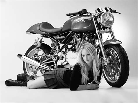 norton girl cafe racer girl cafe racer motorcycle girl