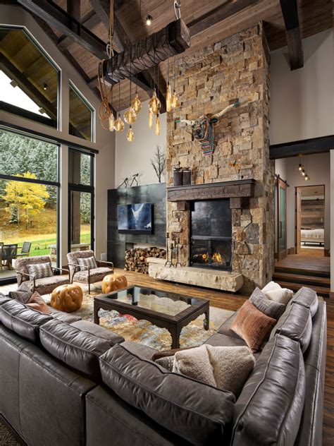 Hb Ranch Rustic Living Room Denver By Ejay Interiors