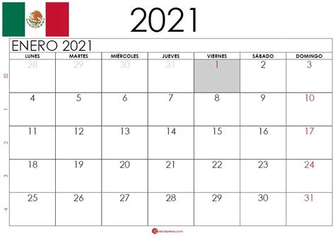 Calendario Enero 2021 México Calendario Enero Calendario Calendario