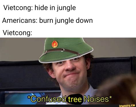 Vietcong Hide In Jungle Americans Burn Jungle Down I Vietcong
