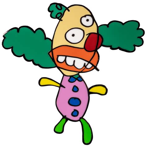 The Simpsons Krusty The Clown Sketch Enamel Pin