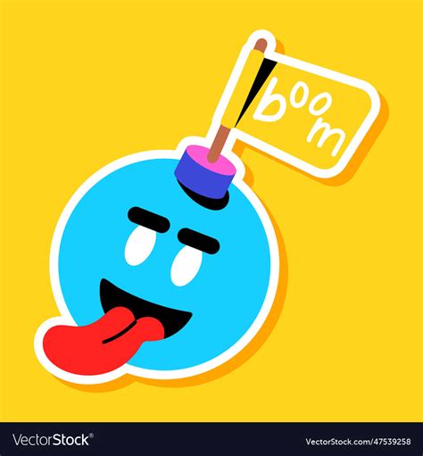 Boom Emoji Royalty Free Vector Image Vectorstock