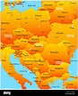Resumen El mapa de Europa oriental continente Fotografía de stock - Alamy