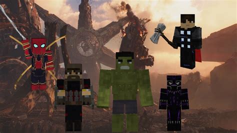 Avengers Infinity War Characters In Minecraft Legends Mod Youtube