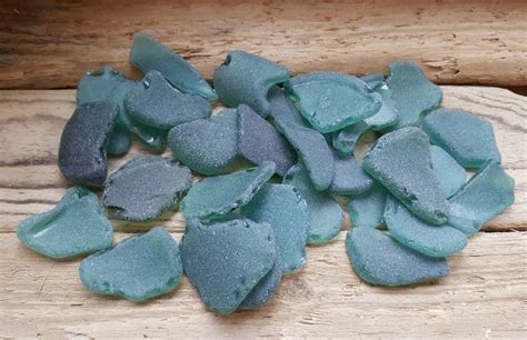 Teal Color Genuine Sea Glass Bulk Lot For Crafts Eco Etsy