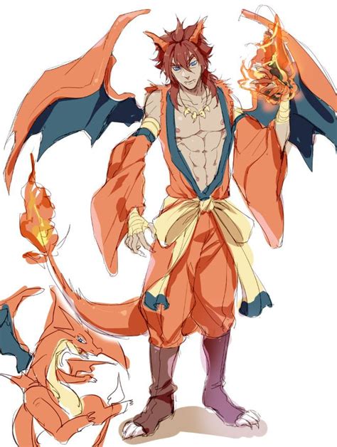 Charizard Pokemon Manga Pokemon Human Form Pokemon Gijinka