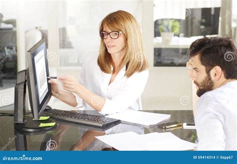 Teamwork At Office Stock Photo Image Of Idea Business 59414314