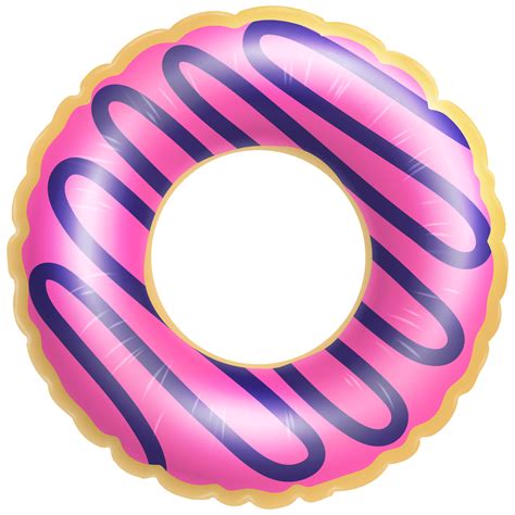 Inflatable Donut Swim Ring Tube Pool Float Png