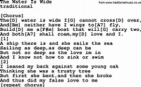 Top 1000 Folk and Old Time Songs Collection: The Water Is Wide - Lyrics ...