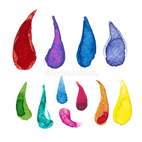 Watercolor Drops Stock Illustration Illustration Of Colors 86115029