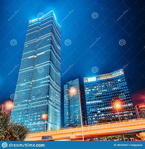 Beijing China May 20 2015evening Night Modern Beijing Business