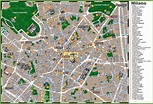 Milano tourist map - Milan sightseeing map (Lombardy - Italy)