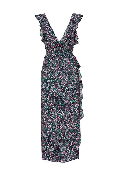 Black Floral Print Dress By Iro For 55 70 Rent The Runway
