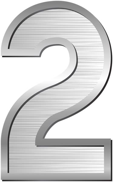Number Two Silver Png Clip Art Image Gallery Yopriceville High