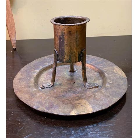 Antique Hand Forged Arts And Crafts Metal Candle Holder Chairish
