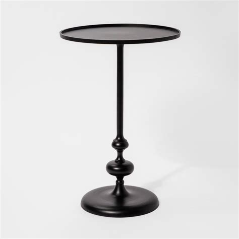 Londonberry Turned Accent Table Large Black Threshold Metal Accent