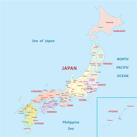 Japan Map Map Of Japan Eight Regions Of Japan Fun Facts World