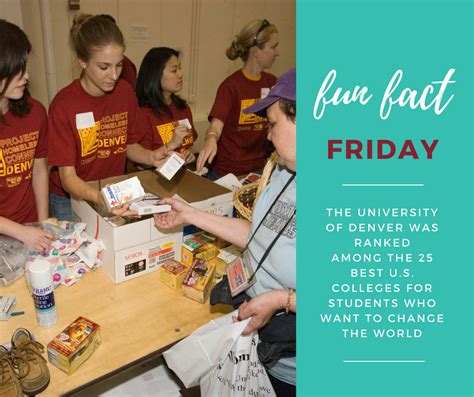 Colleges and universities have many things. #FunFactFriday! The University of Denver was ranked among ...