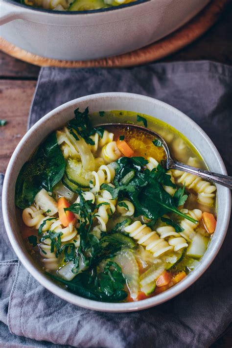 Vegetable Noodle Soup With Fennel And Spinach Klara S Life
