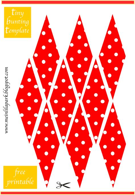 Free Printable Mini Bunting Polka Dot Bunting Party Decoration