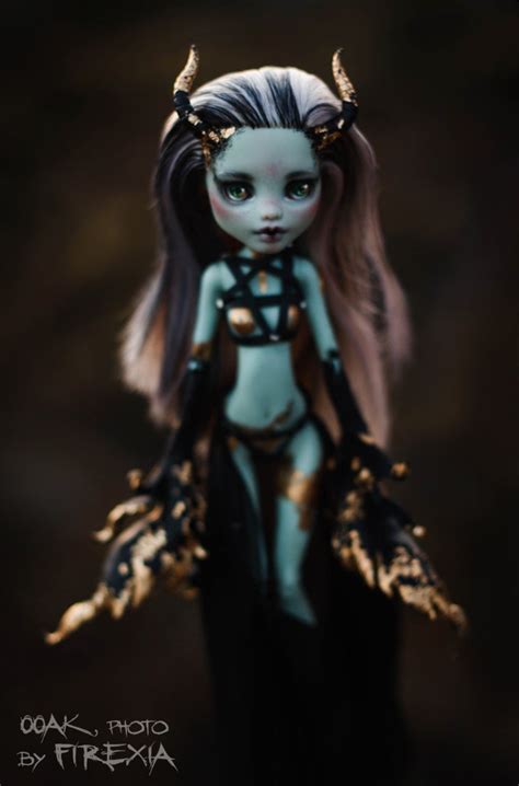 Gothic Demon Ooak Repaint Custom Art Doll By Firexia Monster High