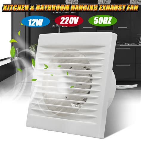Exhaust Fan 220v 12w Toilet Kitchen Bathroom Hanging Wall Window Glass