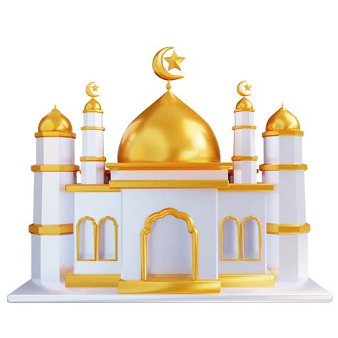 Ilustração 3d Mesquita Islâmica 18244992 Png