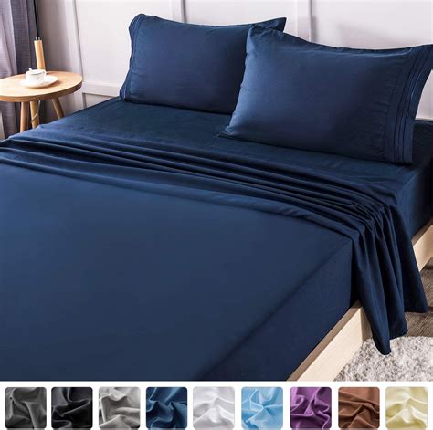 Lianlam Queen Bed Sheets Set Super Soft Brushed Microfiber 1800