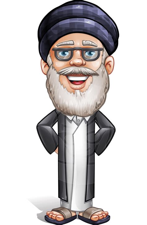 Wise Arab Man Cartoon Vector Character Graphicmama Cartoons Vector