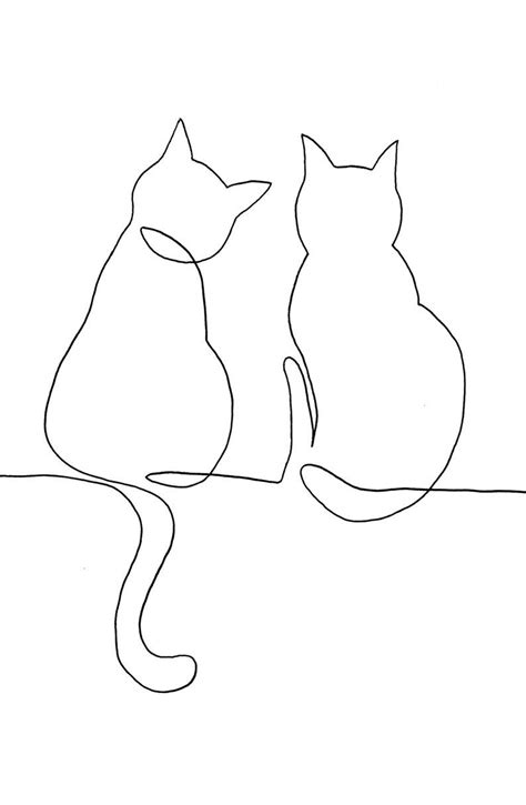 Cat Outline Tattoo Outline Art Outline Drawings Line Art Drawings