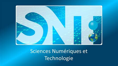 Présentation De Lenseignement De Sciences Du Numériques Et Technologie