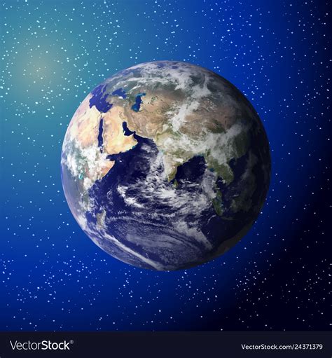 Earth Seen From Space Elements Of This Furnished Vector Image