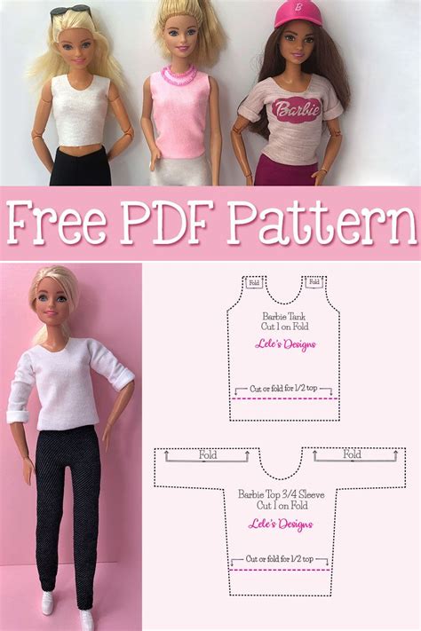 How To Make 12 Different Style Barbie Doll Shirt Sewing Barbie