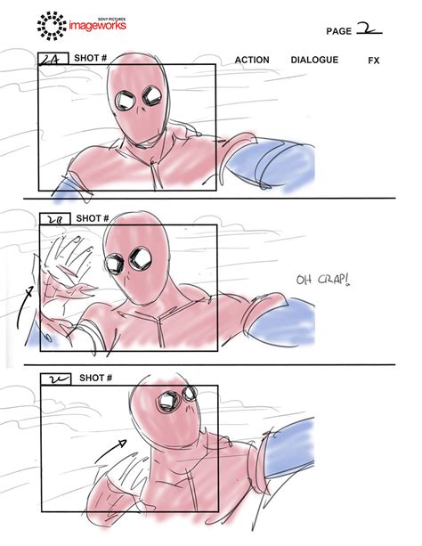 Spider Man™ Homecoming Post Viz Storyboard Sony Pictures Imageworks