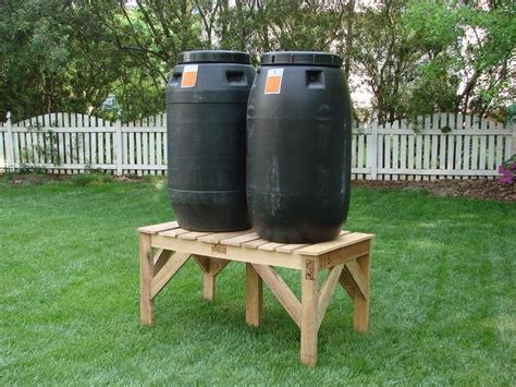 Recycled Pallet Rain Barrel Stand Rain Barrel Stand Rain Barrel