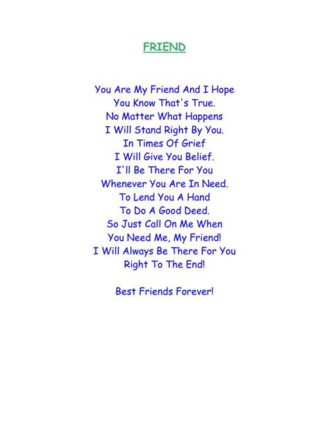 Friendship Famous Rhyming Poems Poetry For Lovers