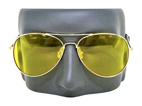 Aviator Tactical Shooting Glasses Yellow Lens Military Night Driving Sunglasses Sunglasses
