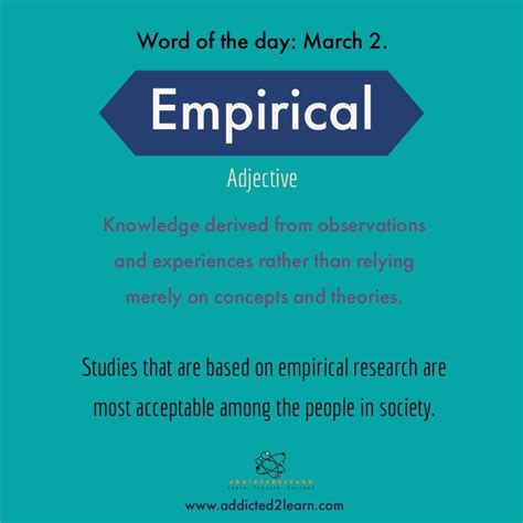 Empirical Based On Observation And Research English Vocabulary