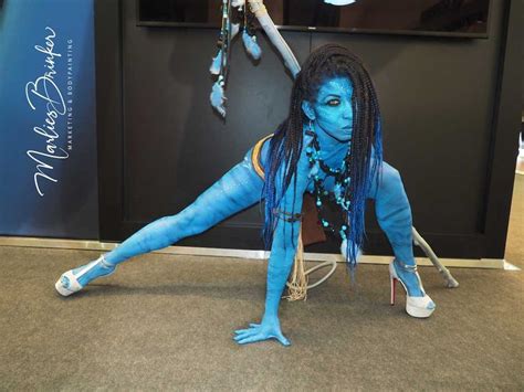 Miss Latinadance Avatar Bodypainting Für Die Messe Izb In Wolfsburg