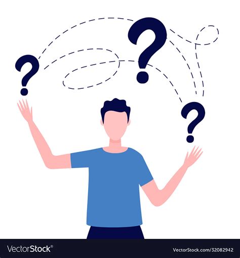 Smart Puzzled Man Asking Question Boy Surrounded Vector Image