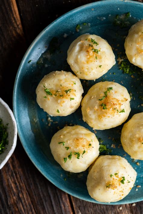 German Potato Dumplings Kartoffelkloesse The Wanderlust Kitchen
