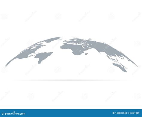 World Map Globe With Shadow Stock Illustration Illustration Of