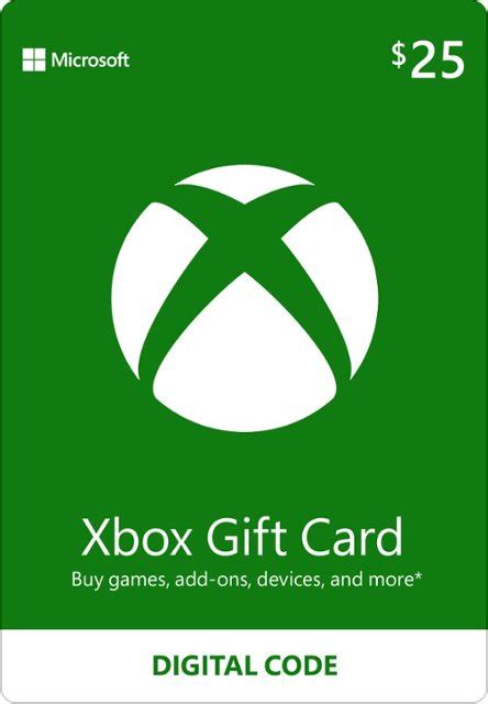 Visit the official website of the store. Microsoft Xbox $25 Gift Card Digital K4W-00033 - Best Buy