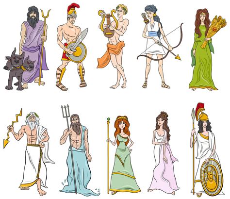 Mitología griega y romana Ilustraciones mitología griega Mitos