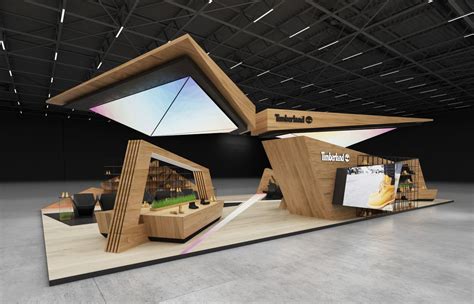 Design Concept Of Exhibition Stand For Timberland 200 Sqm 4 Sides