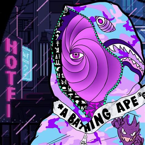 Tobi Dripping In Bape Naruto Pokemon Vaporwave Lean Purple