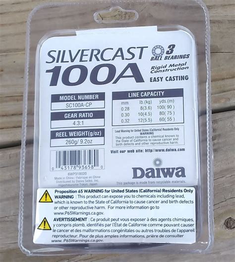 Daiwa Silvercast 100 A Spincast Reel SC100A CP Fishing Reel 4 3 1 Gear